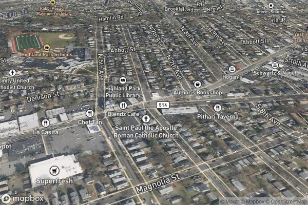 refrigerator ice maker repair in Highland Park NJ 08904 - Aerial View